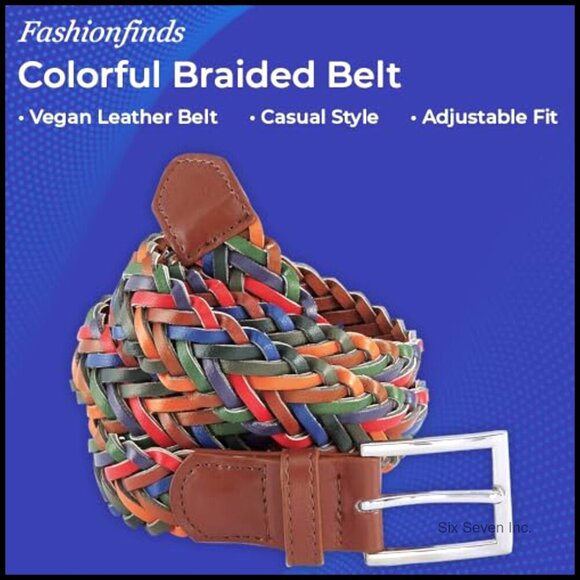 Adjustable Vegan Leather Braided Belt, Women\'s Casual Accessory, No-Holes Design